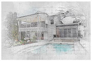 House Concept Sketch Art Effect, an Action Add-On by MRI STUDIO (Thumbnail 18 of 29)