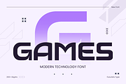 Games - Modern Technology Font, a Sans Serif Font by TokoPress (Thumbnail 1 of 12)