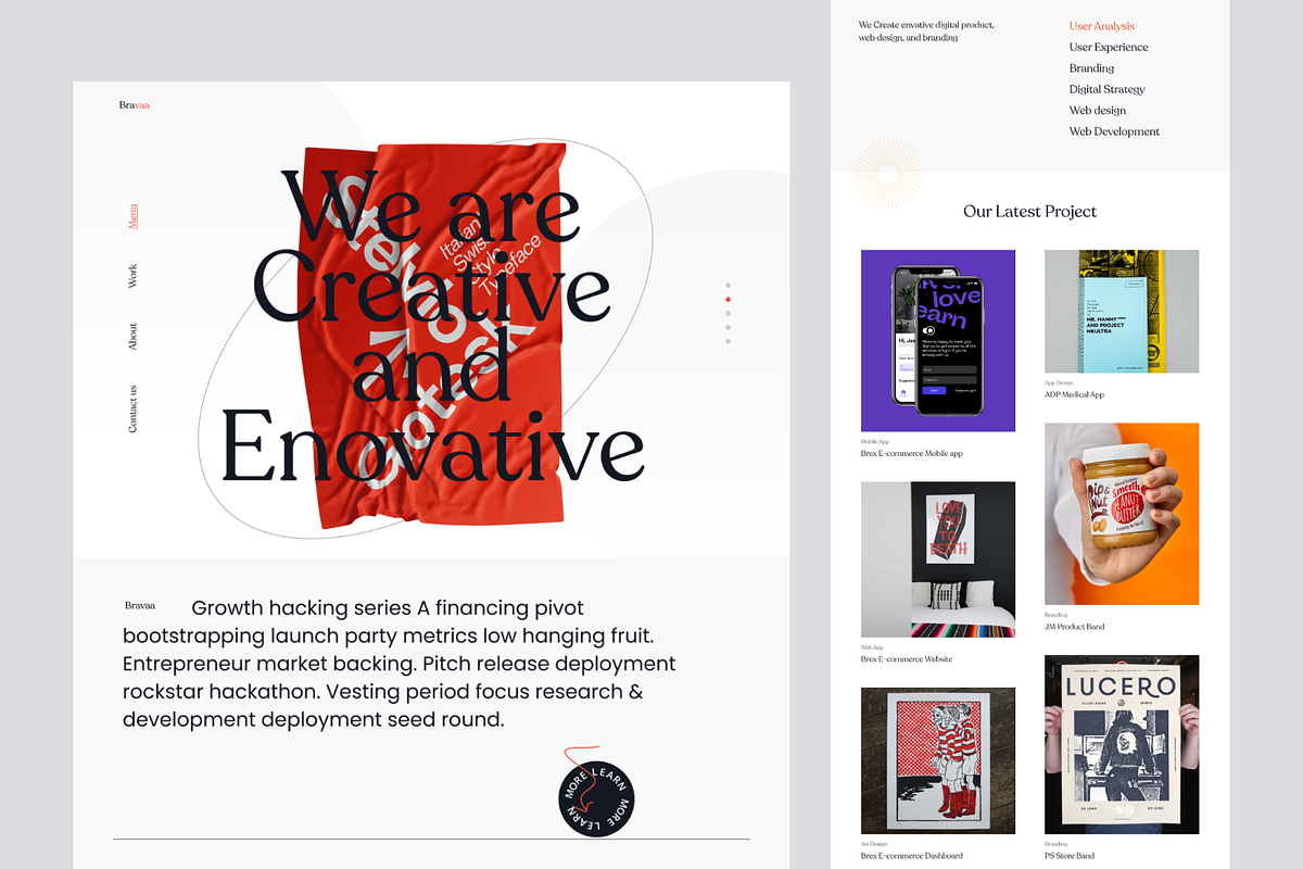 Agency landing page design, a Landing Page Template by Ahmed Rubel (Photo 3 of 3)