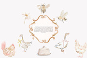 farmhouse watercolor clipart bundle, a Decorative Illustration by Patishop Art (Thumbnail 6 of 8)