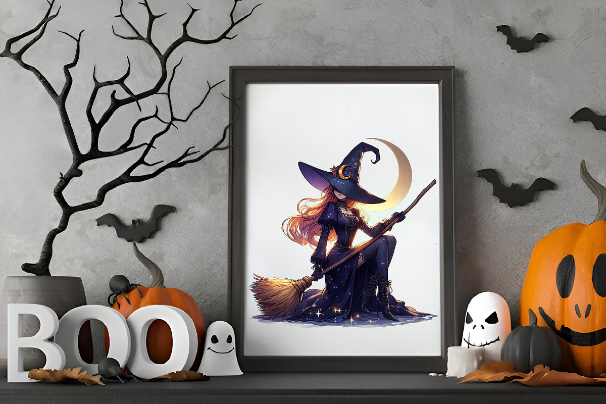 Halloween Witch Sublimation, an Illustration by RobertsArt (Photo 3 of 7)