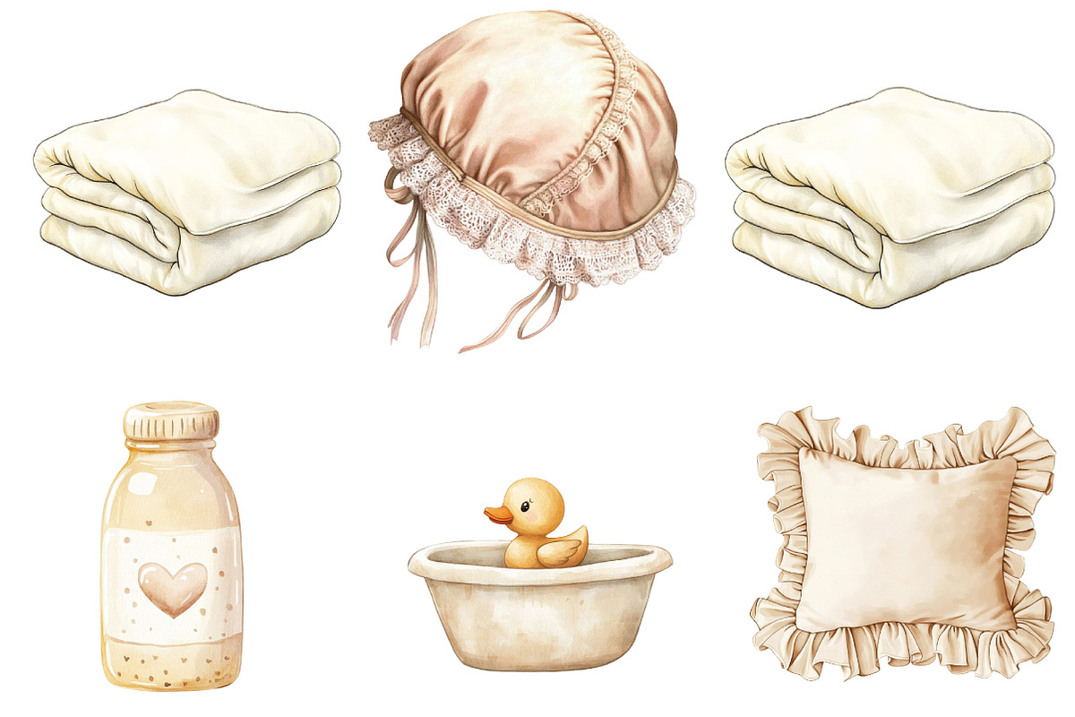 Neutral Baby Watercolor Clipart, an Illustration by DreamArtGraphic (Photo 2 of 5)