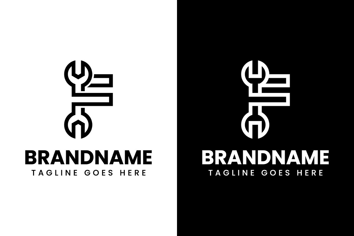 Letter F Wrench Logo, a Branding & Logo Template by Pray Art Design Studio