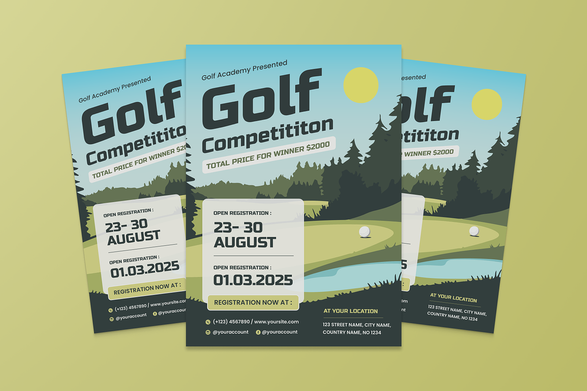 Golf Competition Flyer, a Flyer Template by MMPixelCraft (Photo 3 of 5)