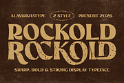Rockold – Strong Display Typeface, a Serif Font by Almarkhatype (Thumbnail 1 of 15)