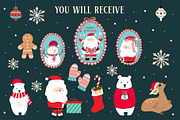 Merry christmas frame for kid design, a Decorative Illustration by Piixypeach (Thumbnail 2 of 9)