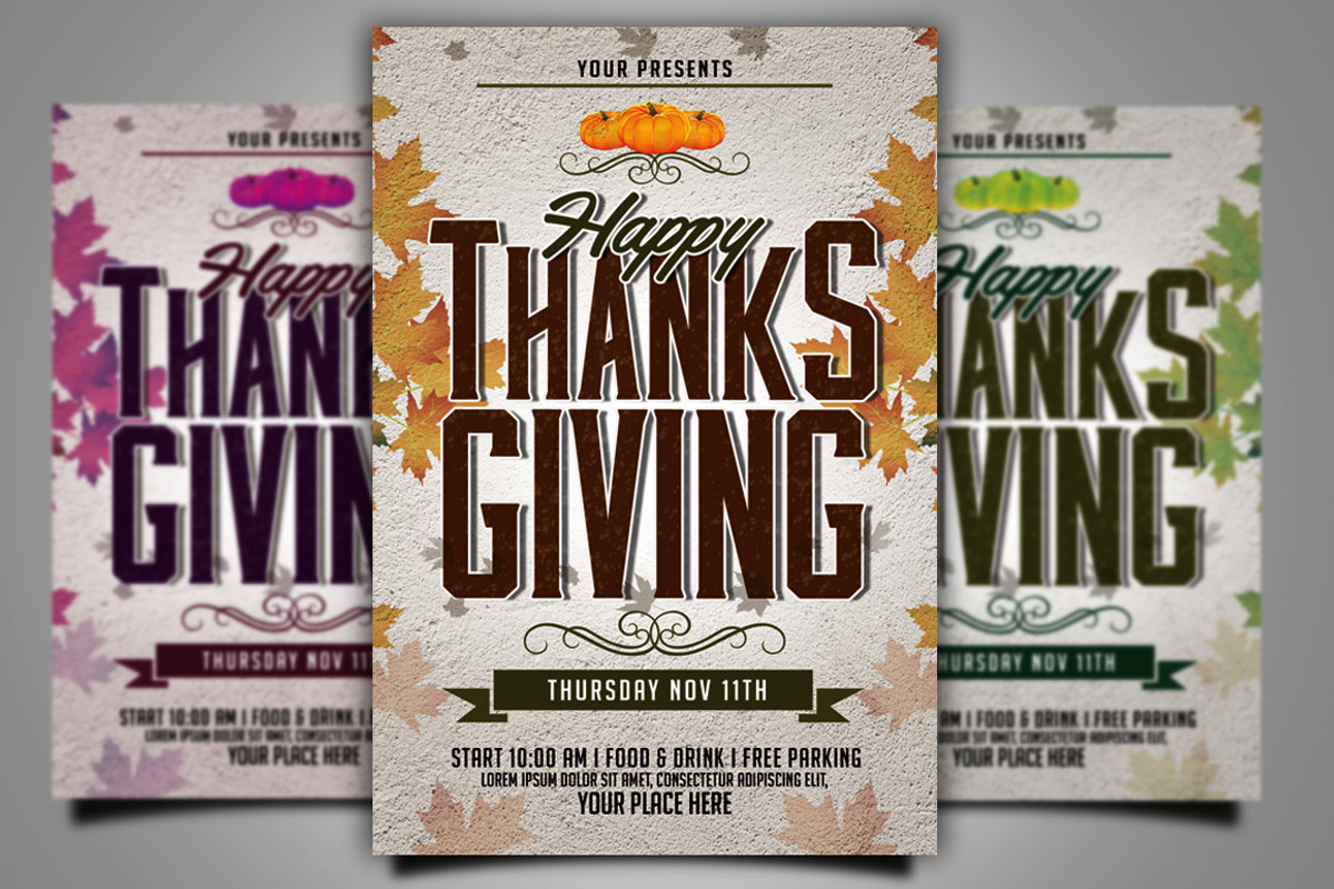 Thanksgiving Flyer, a Flyer Template by AyumaDesign (Photo 1 of 3)
