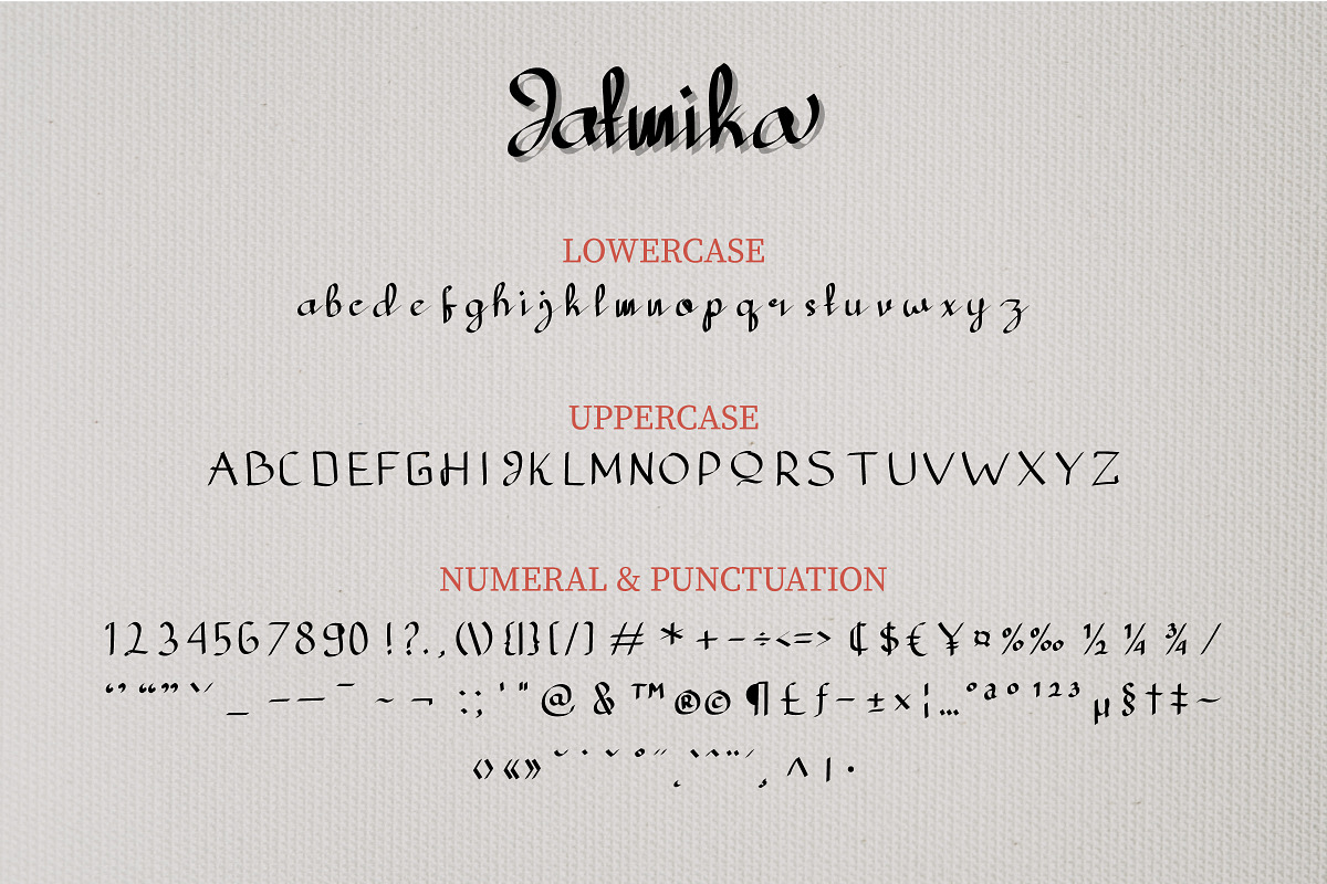 Jatmika - Lovely Handwriting Font, a Script Font by Inventype Studio (Photo 3 of 9)