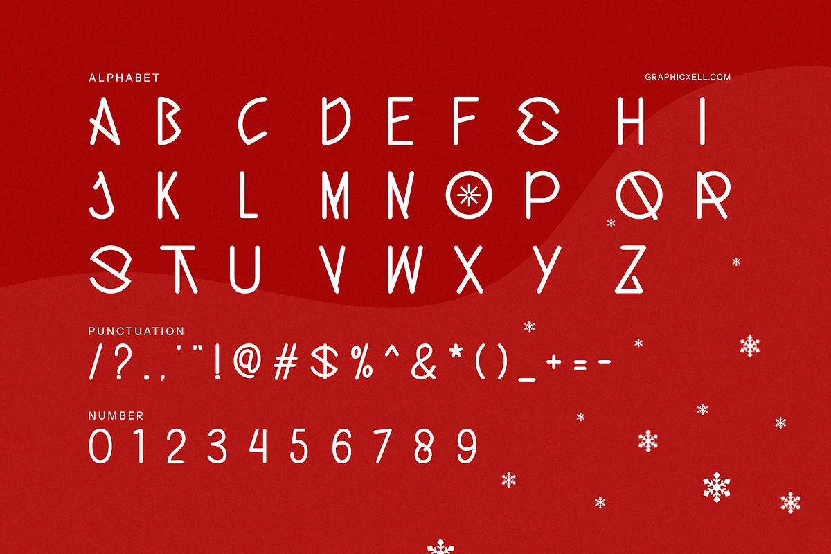 Winter Holiday Display Font, a Sans Serif Font by Graphicxell (Photo 8 of 12)