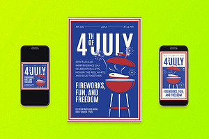 Bold 4th of July Flyer Set, a Flyer Template by Aiyari Graphic