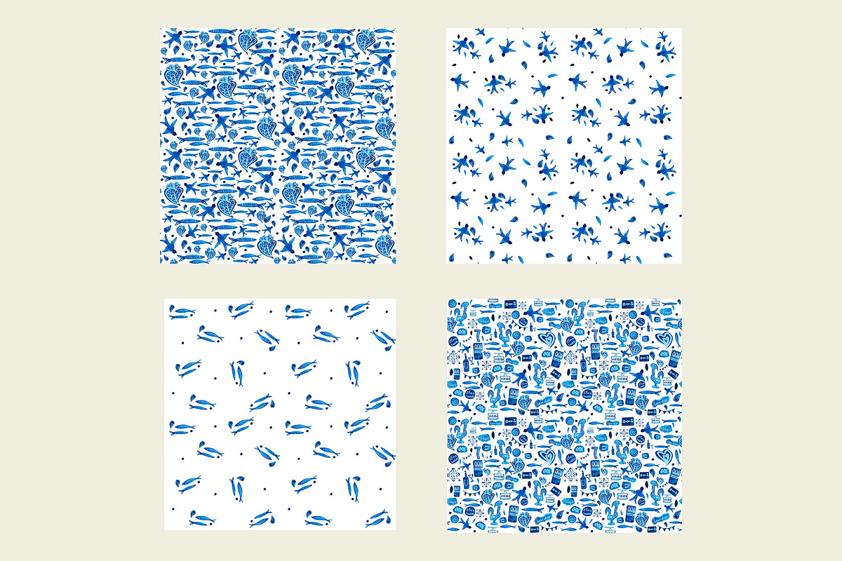Portugal Blue & White Watercolor, a Decorative Illustration by ElicoelhoDesign Shop (Photo 2 of 5)