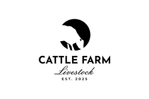 Cow Logo. Cattle Angus Farm Logo, a Branding & Logo Template by Buqancreative