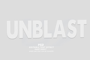 Unbast PSD 3d Editable Text Effect