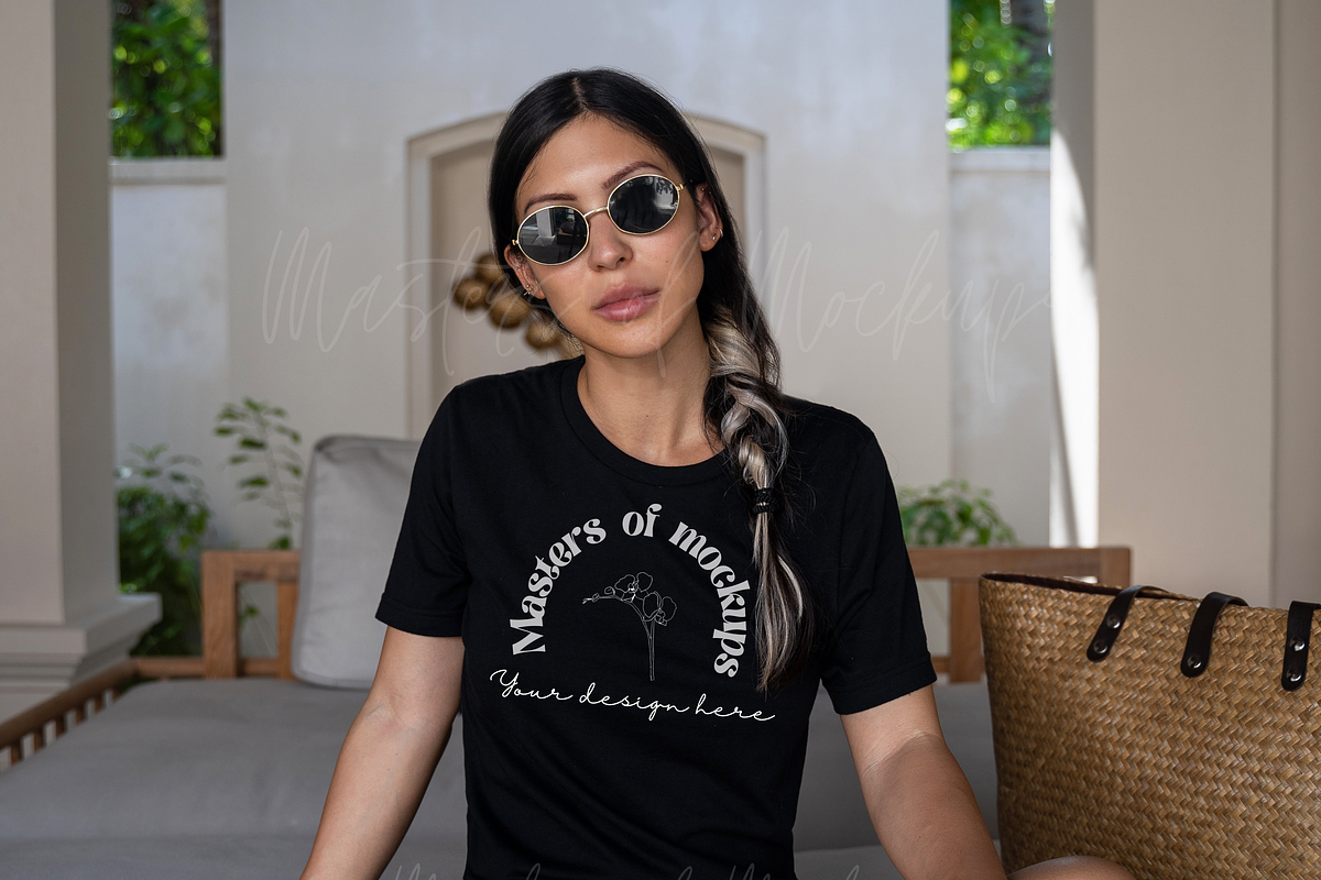 Boho Beachy Black Tshirt Mockup, a Shirt Mockup by Masters of Instagram