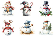 Snowman Winter Clipart, an Illustration by Designking (Thumbnail 3 of 5)