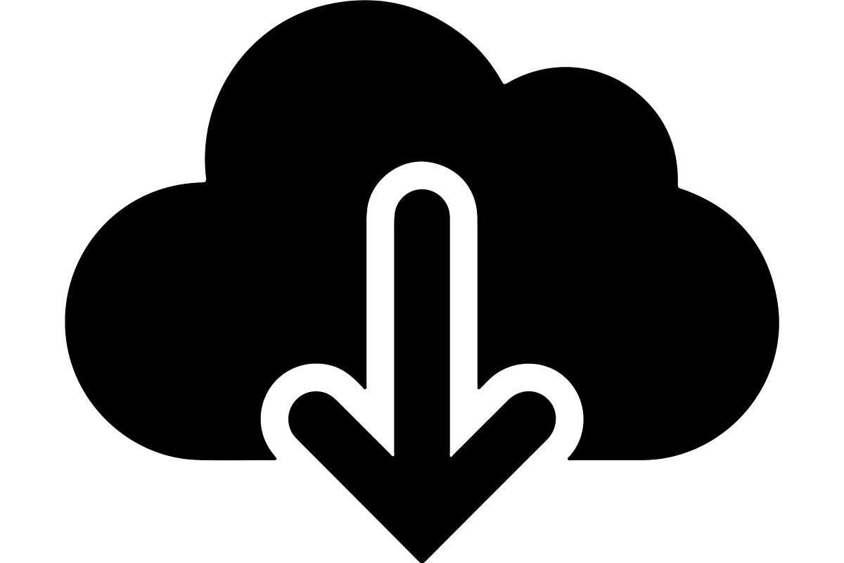 Cloud Download Silhouette, a Technology Illustration by abu67222 (Photo 3 of 13)