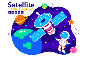 10 Satellite Internet Technology, a Technology Illustration by denayunebgt