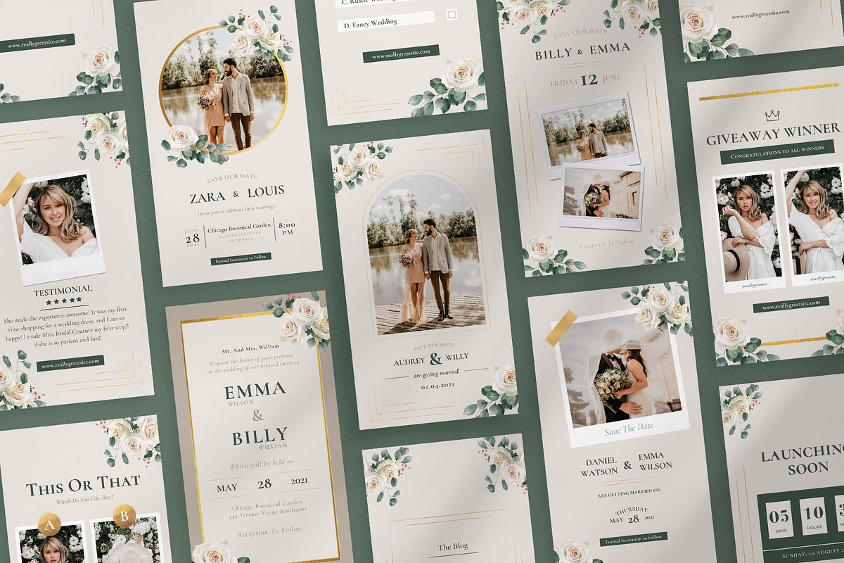 Bridal Boutique Instagram Kit CANVA, a Social Media Template by Baliniz (Photo 5 of 10)