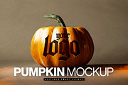 Halloween Pumpkin Logo Mockup, a Product Mockup by DesignerCandies (Thumbnail 6 of 6)