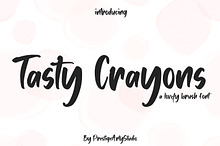 Tasty Crayons A Lovely Brush Font