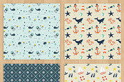 Nautical Paper Pack, a Pattern Graphic by Zlatoena Clipart (Thumbnail 3 of 4)