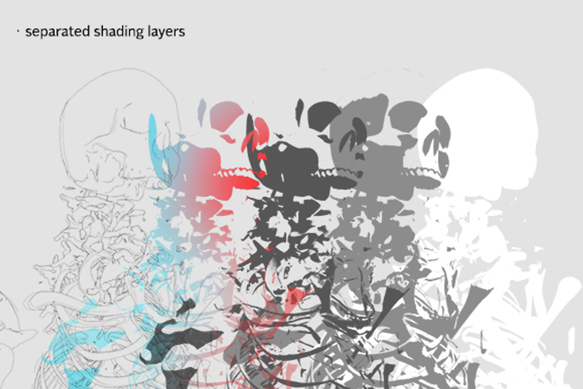 Shattering Skeleton Illustration, an Illustration by Madbiologist (Photo 3 of 5)