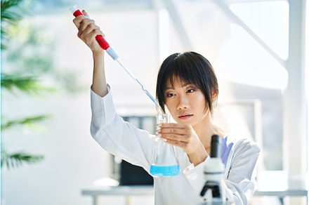 Female scientist making microbiology, a Technology Photo by Gladkov photography
