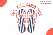 Sun Salt Sandy Toes Flip Flop PNG, an Illustration by OK Design (Thumbnail 1 of 5)