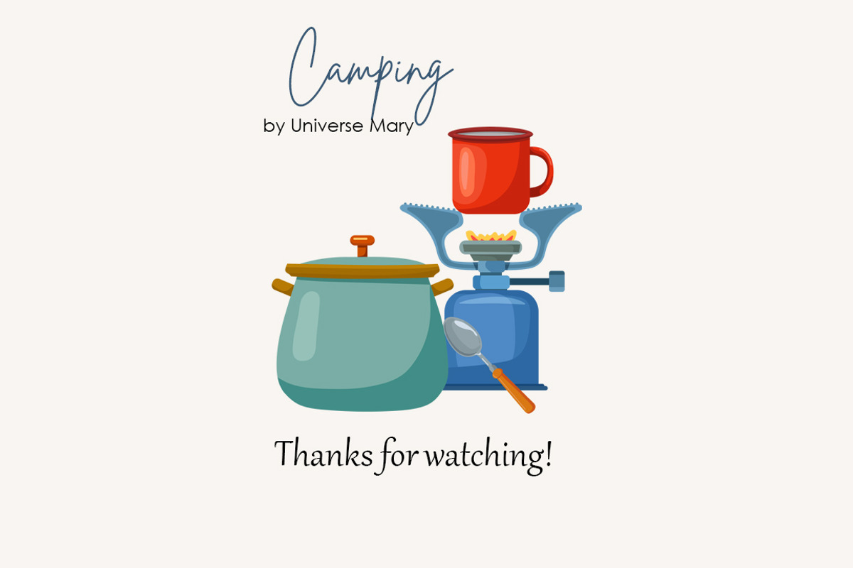 Camping Vector Clipart Set, a Person Illustration by Universe Mary (Photo 9 of 9)