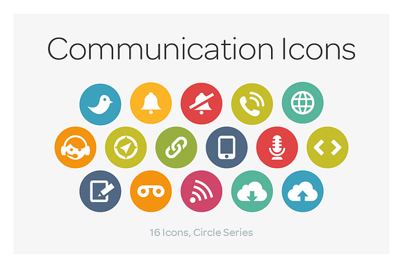 Circle Icons Communication
