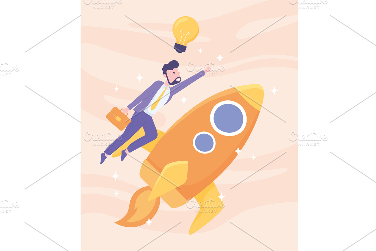 businessman in career progression, a Person Illustration by studiogstock