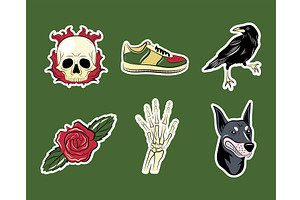 Six Wild Love Stickers