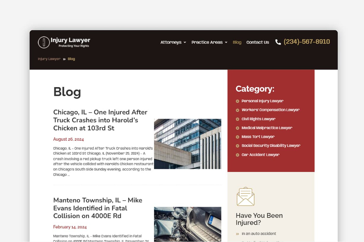 Injury Lawyer WordPress Theme, a WordPress Template by Your Theme Shop (Photo 5 of 9)
