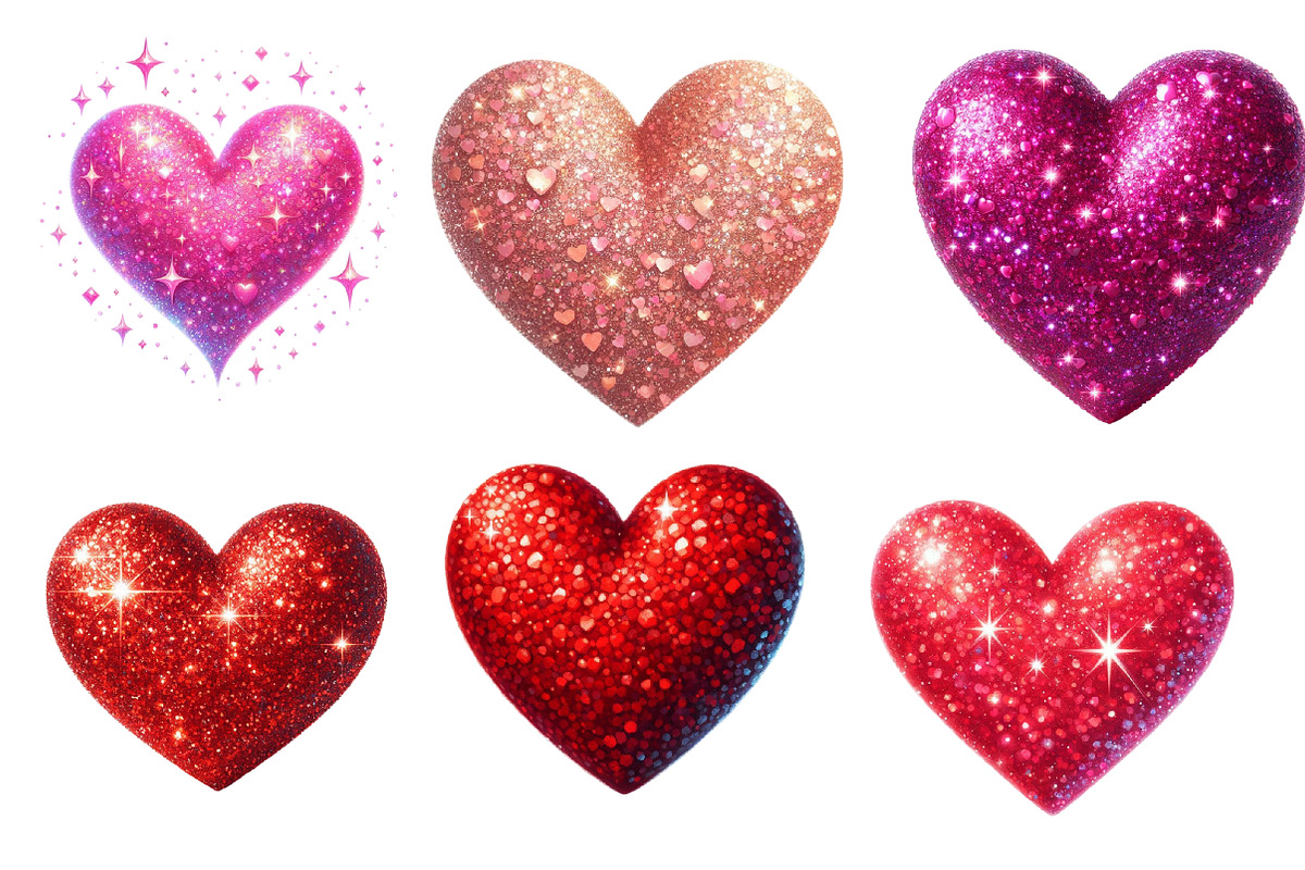 Glitter Heart Valentines Day, an Illustration by Designworld (Photo 2 of 5)