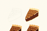 Autumn Thanksgiving pies pattern set, a Food Illustration by Palette Pursuit (Thumbnail 7 of 8)