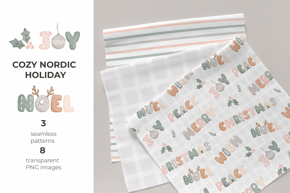 Pink Christmas Patterns & Clipart, a Pattern Graphic by tetiartline (Photo 1 of 4)