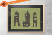 9 Creepy Tower Stamp Brushes, a Brush Add-On by vectstudio (Thumbnail 8 of 10)