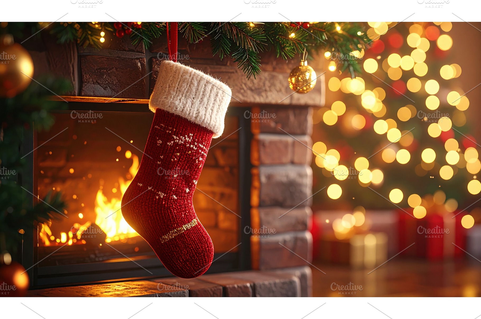 Christmas stocking hanging from a, a Holiday Photo by Igor Tichonow