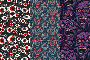 8 Grotesque Glamour Seamless Pattern