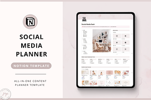 Notion Template Social Media Planner, a Templates & Theme by Julia On Purpose
