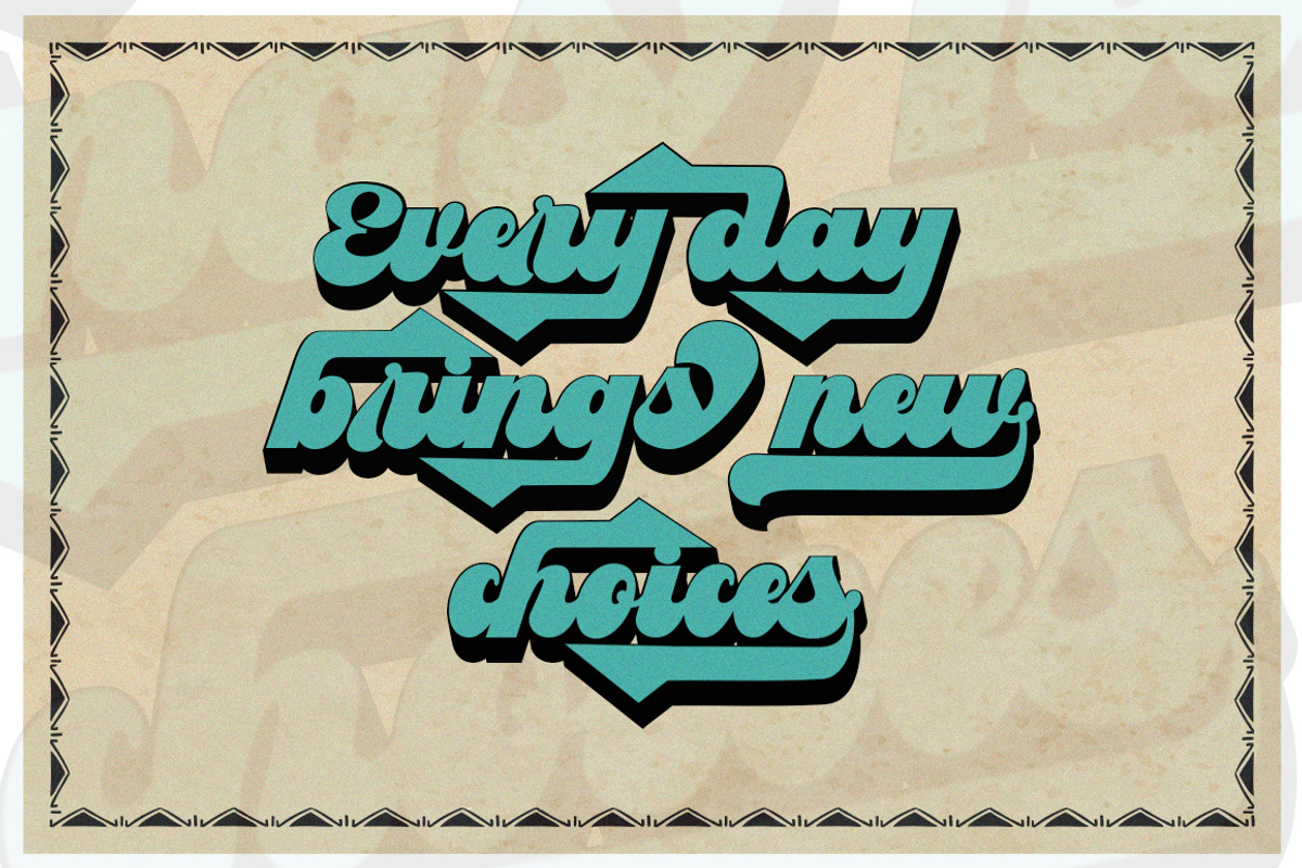 Vintage Retro Font - Pradis, a Script Font by Letter Fresh (Photo 8 of 10)