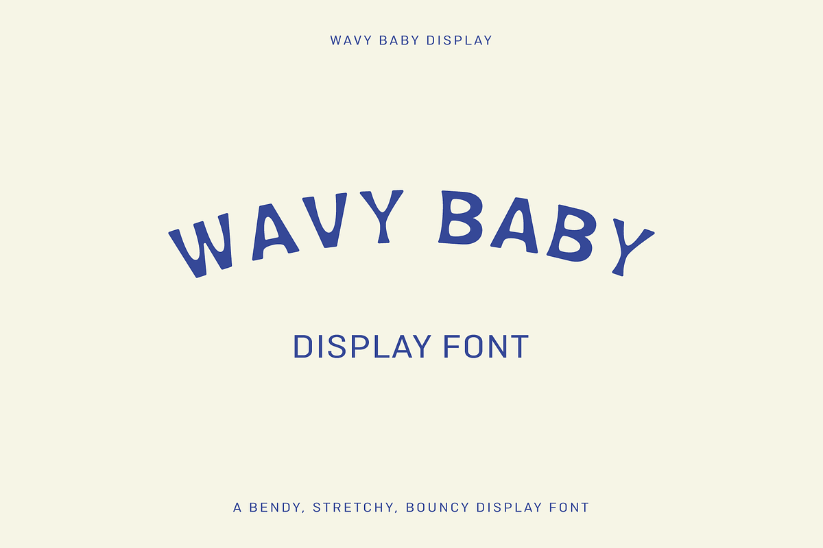 Wavy Baby Display Font, a Sans Serif Font by mollydeering (Photo 1 of 4)