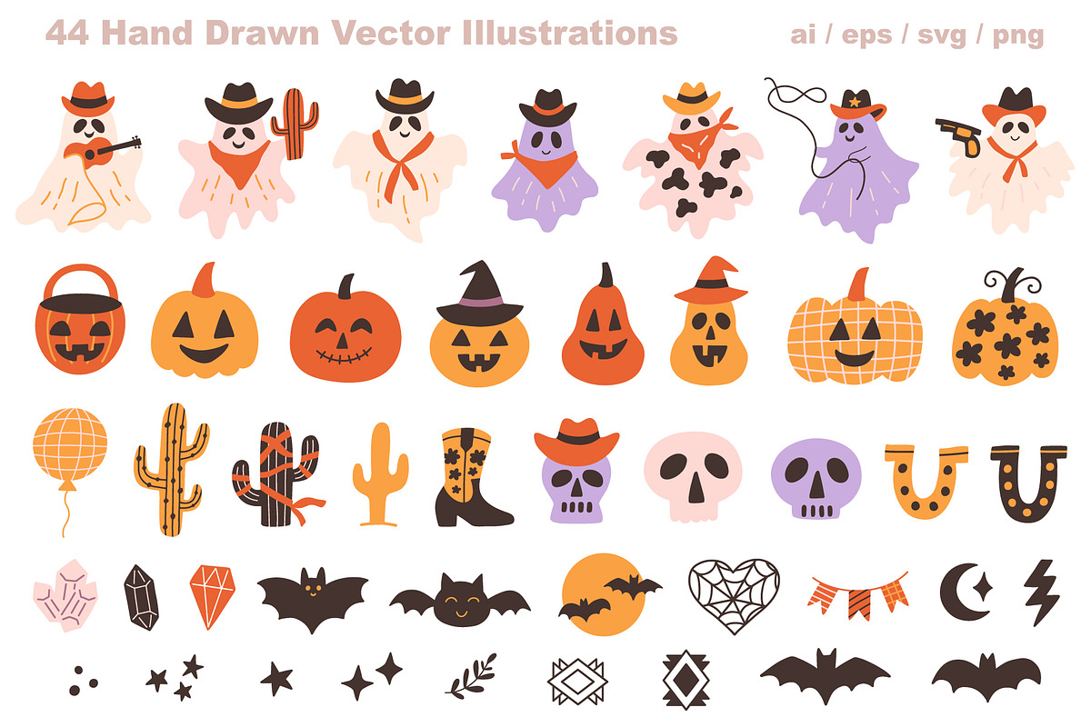 Wild West Halloween Collection + SVG, a Graphic by Katrinelly (Photo 3 of 9)