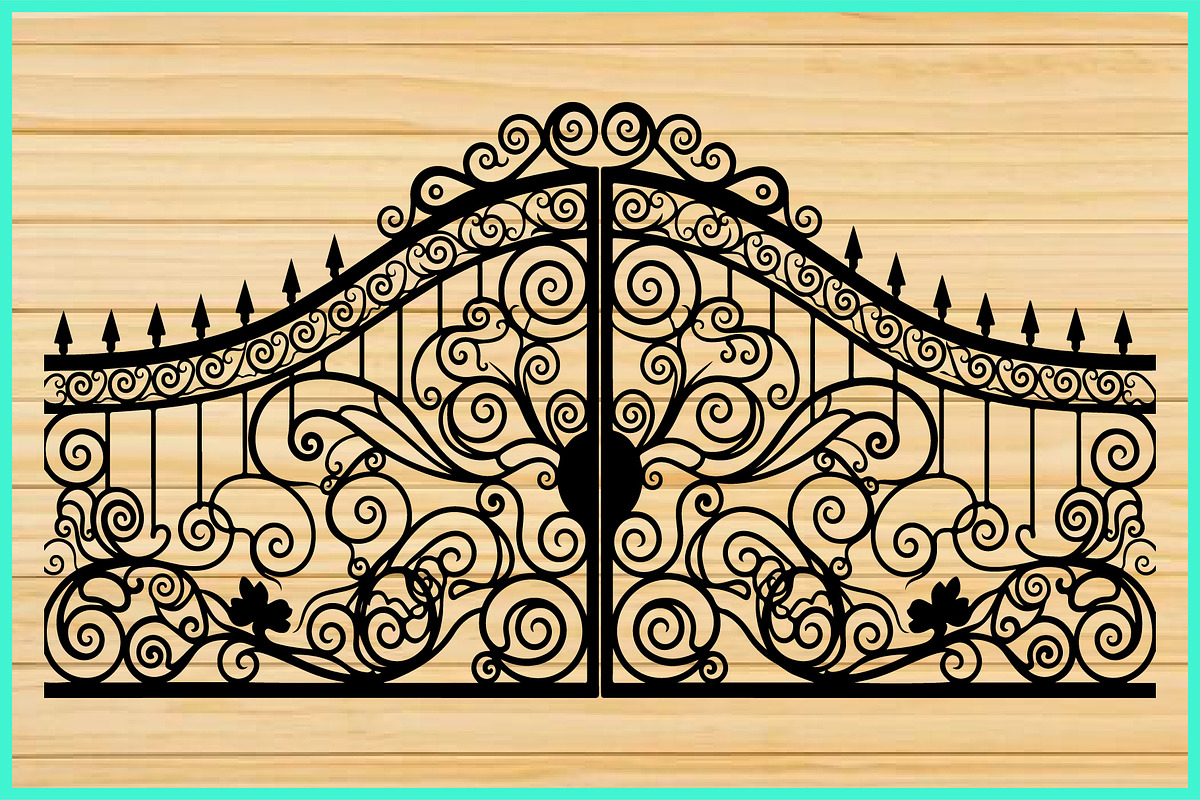 25 Vintage Wrought Iron Gate SVG Set, a Decorative Illustration by Artivon (Photo 3 of 4)