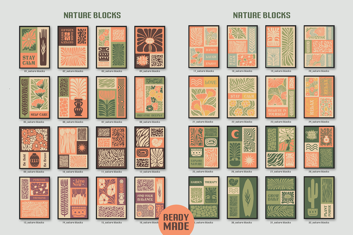 BloomBlocks. 200 Wall Art Posters, a Graphic by Cosmic Store (Photo 4 of 12)