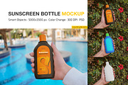 Sunscreen Bottle Mockup Set, a Packaging Mockup by Country4k (Thumbnail 1 of 4)