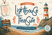 Lighthouse Treasure Font, a Sans Serif Font by Letterhanna Studio (Thumbnail 1 of 10)