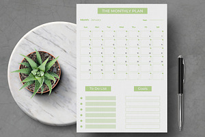 Monthly Planner Design Template