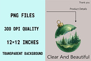 Green Christmas Balls Clipart Bundle, an Illustration by SVGArt (Thumbnail 3 of 8)