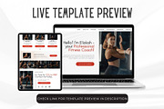Fitness Coach Canva Website Template, a Landing Page Template by Kromatic Design Studio (Thumbnail 3 of 8)